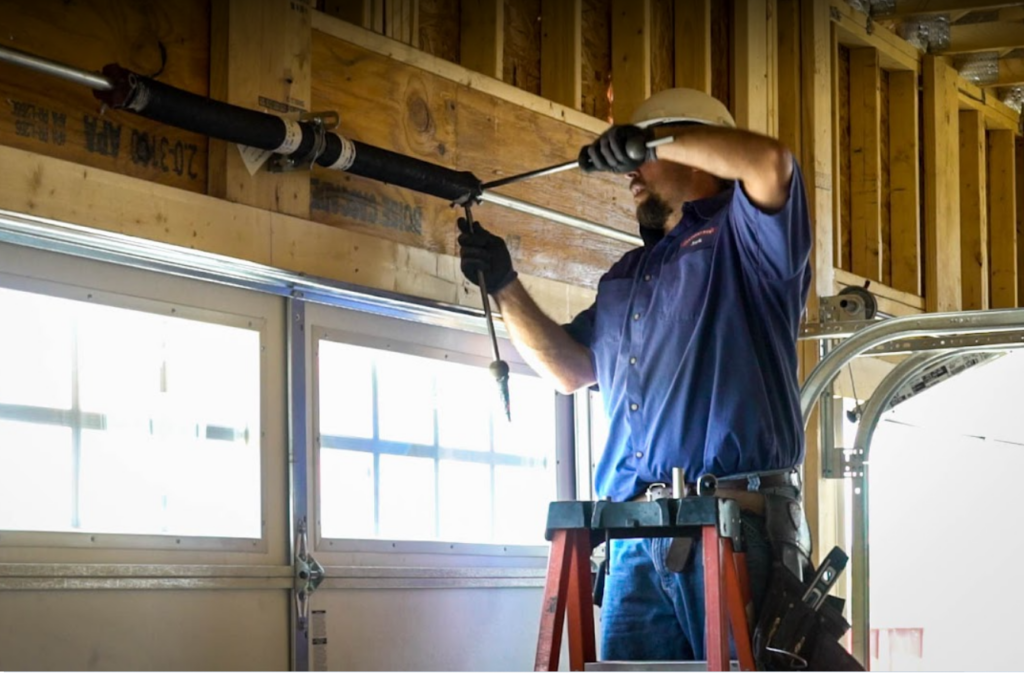 Garage door opener installation